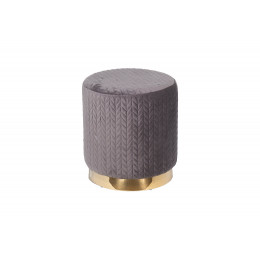 GY-BEN8143GOLD-DG Банкетка велюр темно-серый/золото d42*46см