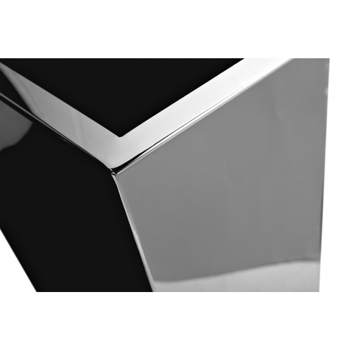 13RX-03118 Кашпо высокое напольное цвет серебро d35*57см