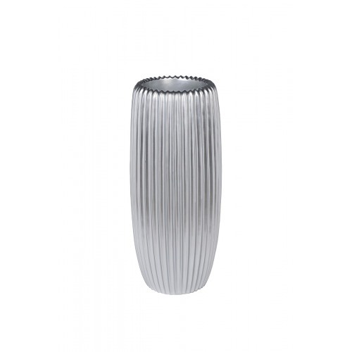 ZS2062-27SL Кашпо серебристое с полосками d30*69см