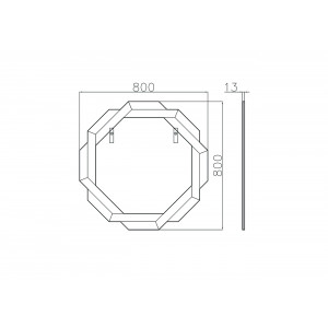 50SX-23008 Зеркало рама 8 граней 80*80*2см