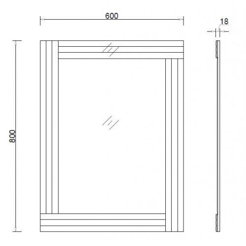 KFG151 Зеркало прямоугольное 60*80см