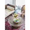 Столик акцентный с отделкой раковинами устриц 35x35x45см 