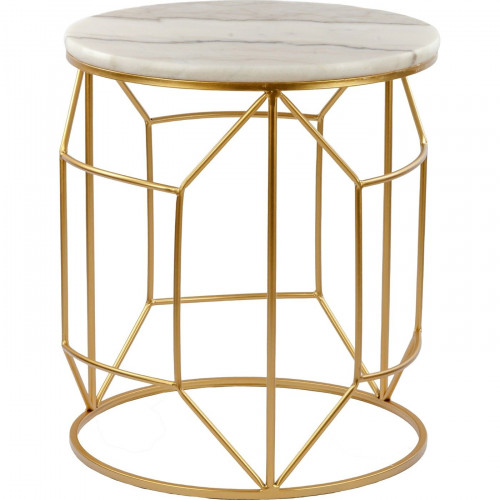 Столик интерьерный с белым мрамором 43х43х50см 