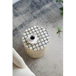 Столик акцентный с отделкой раковинами устриц 35x35x40см 