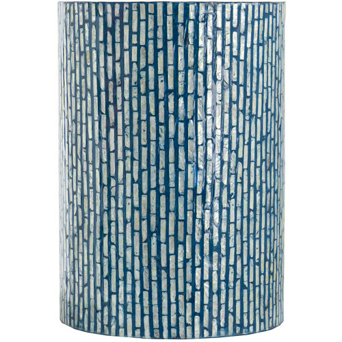 Столик акцентный с отделкой раковинами устриц 35x35x50см 