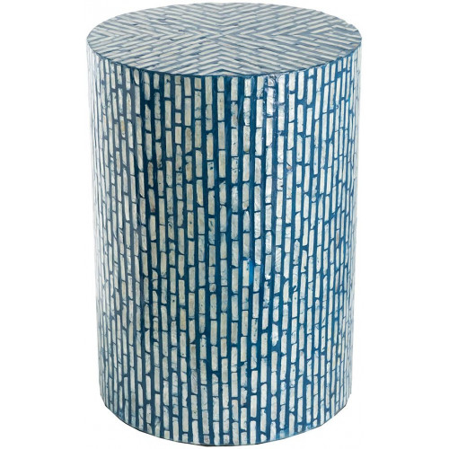 Столик акцентный с отделкой раковинами устриц 35x35x50см 