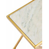 Столик приставной с белым мрамором 48x28x49см 