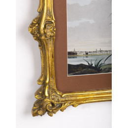 Картина в раме, под старину 39x3x31см 