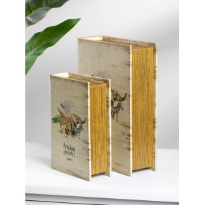 Шкатулки в виде книг, набор 2 предмета 19х7х27, 14х5х20см 