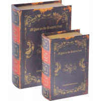 Шкатулки в виде книг, набор 2 предмета 19х8х27, 14х6х20см 