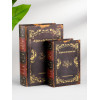 Шкатулки в виде книг, набор 2 предмета 19х8х27, 14х6х20см 