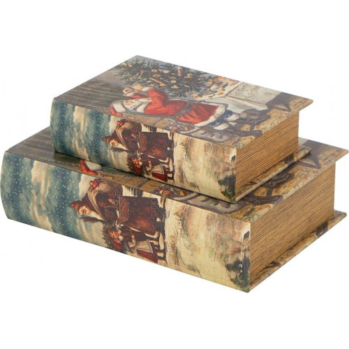 Шкатулки в виде книг, набор 2 предмета 27х7х33см 