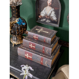 Шкатулки в виде книг, набор 3 предмета 21х8х29см 