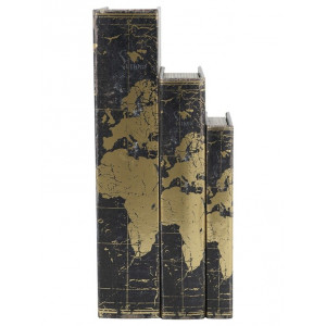 Шкатулки в виде книг, набор 3 предмета 22х7х33; 18х5х25; 13х3х22см 