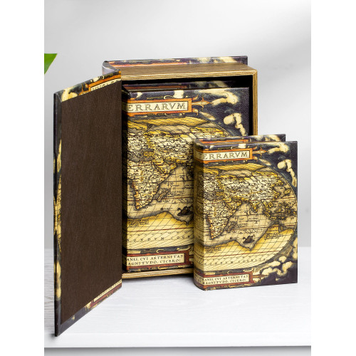 Шкатулки в виде книг, набор 3 предмета 21х8х29, 17х7х24, 13х5х19см 
